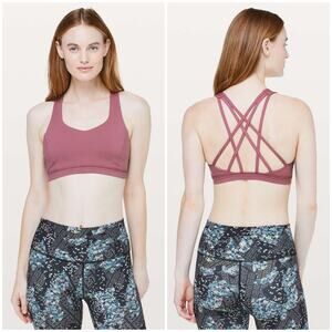 Lululemon Free To Be Serene Bra Misty Merlot Pink Size 10 Sport Bra Gym Yoga
